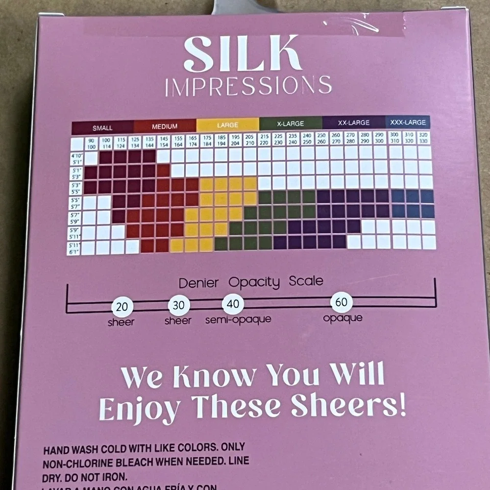 Silk Impressions XXX Large Light Support Sheer Pantyhose Coffee‎ Bean 2 Pair 3xl